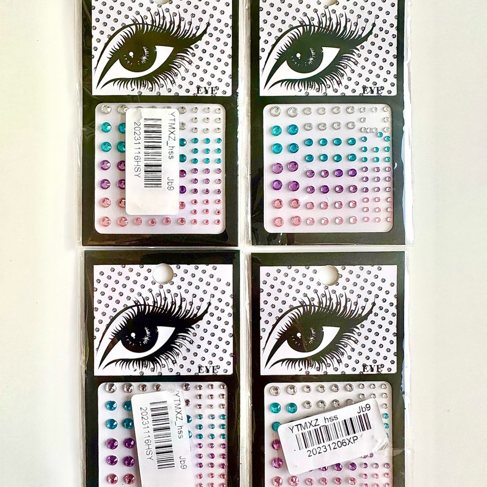 Colorful Eye Face Gem Set of 4